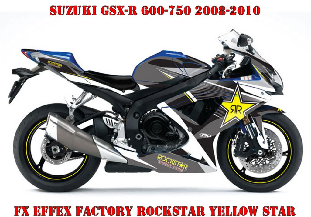 Rockstar Yellow Star für Suzuki GSX-R 600/750 2008-2010